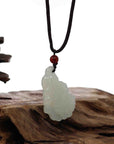 Baikalla Jewelry Jade Pendant Necklace Baikalla Genuine White Nephrite Jade BaiCai (Lucky Cabbage) Pendant Necklace