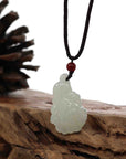 Baikalla Jewelry Jade Pendant Necklace Baikalla Genuine White Nephrite Jade BaiCai (Lucky Cabbage) Pendant Necklace