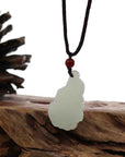 Baikalla Jewelry Jade Pendant Necklace Baikalla Genuine White Nephrite Jade BaiCai (Lucky Cabbage) Pendant Necklace