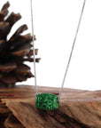 Baikalla Jewelry Jade Pendant Necklace Baikalla™ "Good Luck Button" Necklace Green Jadeite Jade Lucky TongTong Pendant Necklace