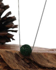 Baikalla Jewelry Jade Pendant Necklace Baikalla™ "Good Luck Button" Necklace Real Rich Green Jade Lucky KouKou Pendant Necklace