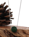 Baikalla Jewelry Jade Pendant Necklace Baikalla™ "Good Luck Button" Necklace Real Rich Green Jade Lucky KouKou Pendant Necklace