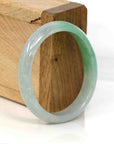 Baikalla Jewelry Jadeite Jade Bangle Bracelet Baikalla Genuine Burmese Green Jadeite Jade Oval Bangle (53.53 mm) 