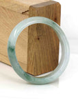 Baikalla Jewelry Jadeite Jade Bangle Bracelet Genuine Burmese Ice Blue Oval Jadeite Jade Bangle (50.95 mm) 