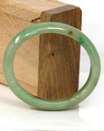 Baikalla Jewelry Jadeite Jade Bangle Bracelet Baikalla Genuine Burmese Yellowish Green Jadeite Jade Oval Bangle (56.29 mm) 