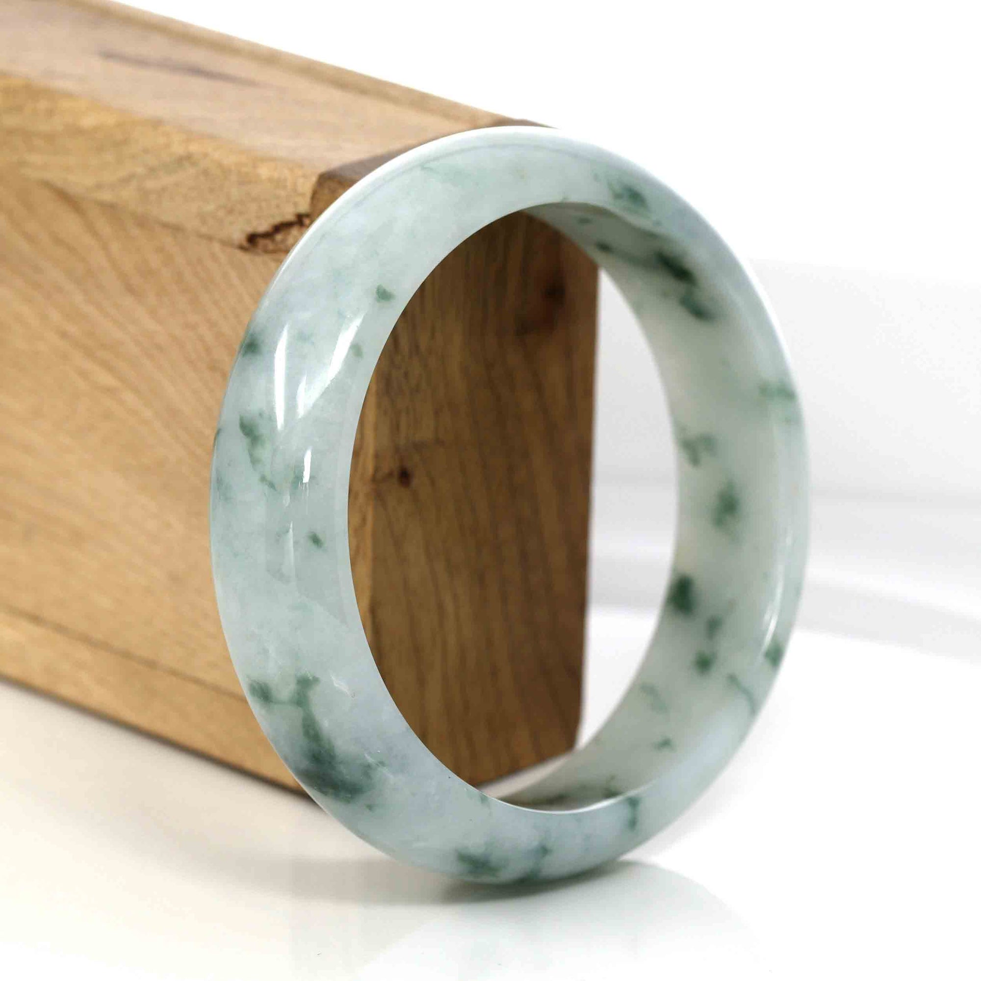 Baikalla Jewelry Jadeite Jade Bangle Bracelet Baikalla Classic Real Jade Jadeite Bangle Bracelet (60.31 mm)#308