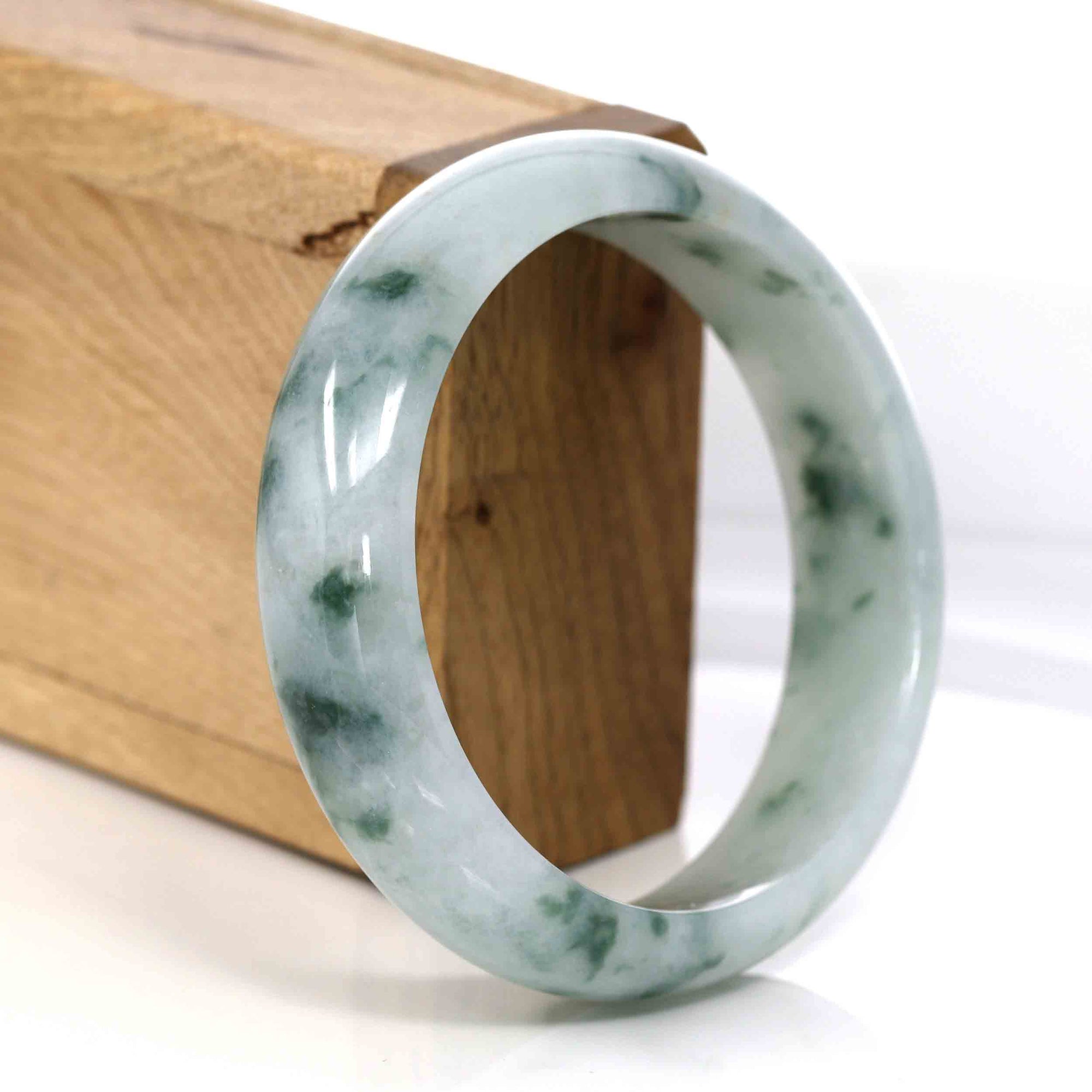 Baikalla Jewelry Jadeite Jade Bangle Bracelet Baikalla Classic Real Jade Jadeite Bangle Bracelet (60.31 mm)#308