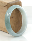 Baikalla Jewelry Jadeite Jade Bangle Bracelet Genuine Burmese Ice Blue Oval Jadeite Jade Bangle (50.95 mm) 