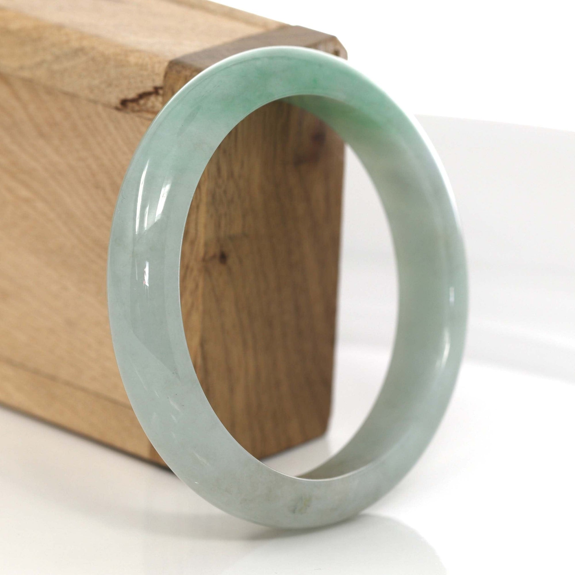 Baikalla Jewelry Jadeite Jade Bangle Bracelet Baikalla "Classic Bangle" Forest Green Genuine Jadeite Jade Bangle ( 59.45 mm ) #629