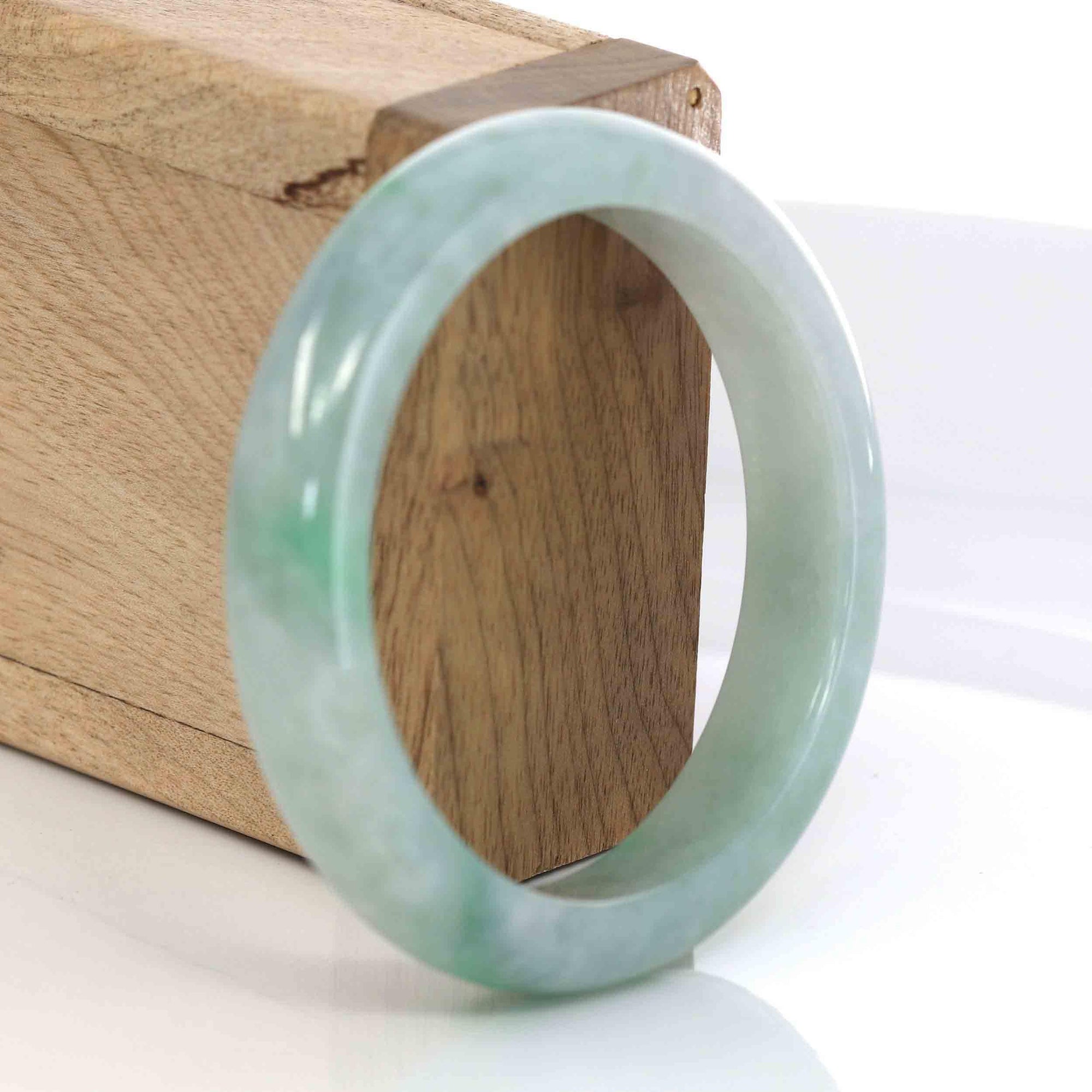 Baikalla Jewelry Jadeite Jade Bangle Bracelet Baikalla &quot;Classic Bangle&quot; Forest Green Genuine Jadeite Jade Bangle ( 59.45 mm ) 