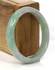 Baikalla Jewelry Jadeite Jade Bangle Bracelet Baikalla Genuine Burmese Green Jadeite Jade Oval Bangle (53.53 mm) 