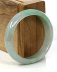 Baikalla Jewelry Jadeite Jade Bangle Bracelet Baikalla Genuine Burmese Green Jadeite Jade Oval Bangle (53.53 mm) 