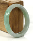 Baikalla Jewelry Jadeite Jade Bangle Bracelet Baikalla Genuine Burmese Green Jadeite Jade Oval Bangle (53.53 mm) 