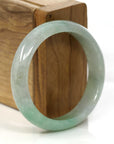 Baikalla Jewelry Jadeite Jade Bangle Bracelet Baikalla Genuine Burmese Green Jadeite Jade Oval Bangle (53.53 mm) 