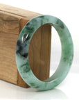 Baikalla Jewelry Jadeite Jade Bangle Bracelet Classic Genuine Burmese Forest Green Jadeite Jade Bangle Bracelet (56.51 mm) 