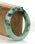 Baikalla Jewelry Jadeite Jade Bangle Bracelet Classic Genuine Burmese Forest Green Jadeite Jade Bangle Bracelet (56.51 mm) 