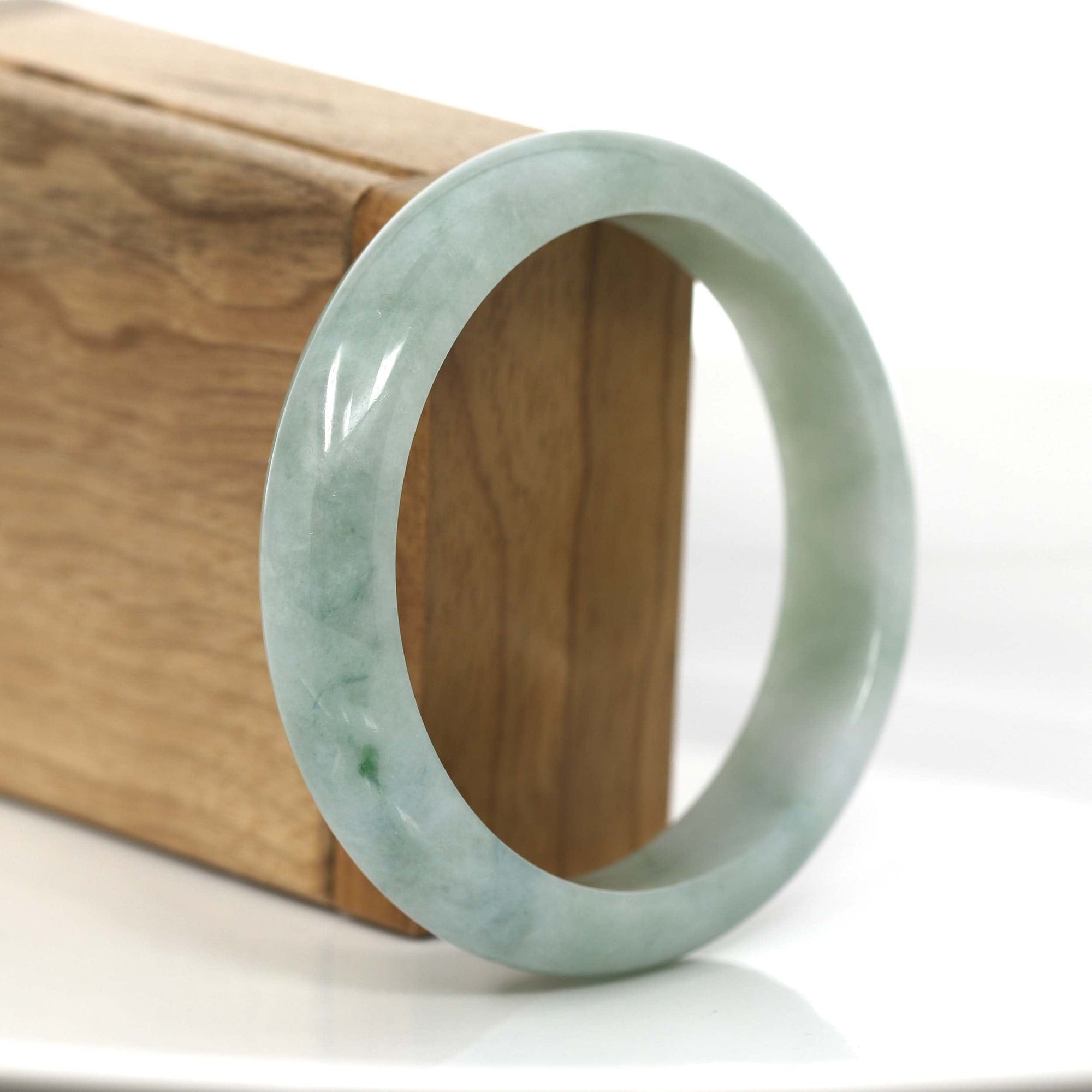 Baikalla Jewelry Jadeite Jade Bangle Bracelet Baikalla "Classic Bangle" Genuine Jadeite Jade Bangle ( 59.45 mm ) #715