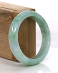 Baikalla Jewelry Jadeite Jade Bangle Bracelet Genuine Burmese Lavender Green Jadeite Jade Bangle Bracelet (54.66 mm) 