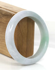 Baikalla Jewelry Jadeite Jade Bangle Bracelet Genuine White & Green Burmese Jadeite Jade Bangle Bracelet (55.64 mm) 