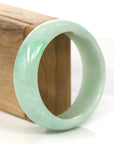 Baikalla Jewelry Jadeite Jade Bangle Bracelet Baikalla Classic Green Natural Jadeite Jade Wider Bangle Bracelet (58.50 mm) 