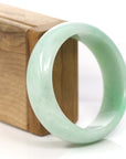 Baikalla Jewelry Jadeite Jade Bangle Bracelet Baikalla Classic Green Natural Jadeite Jade Wider Bangle Bracelet (58.50 mm) 