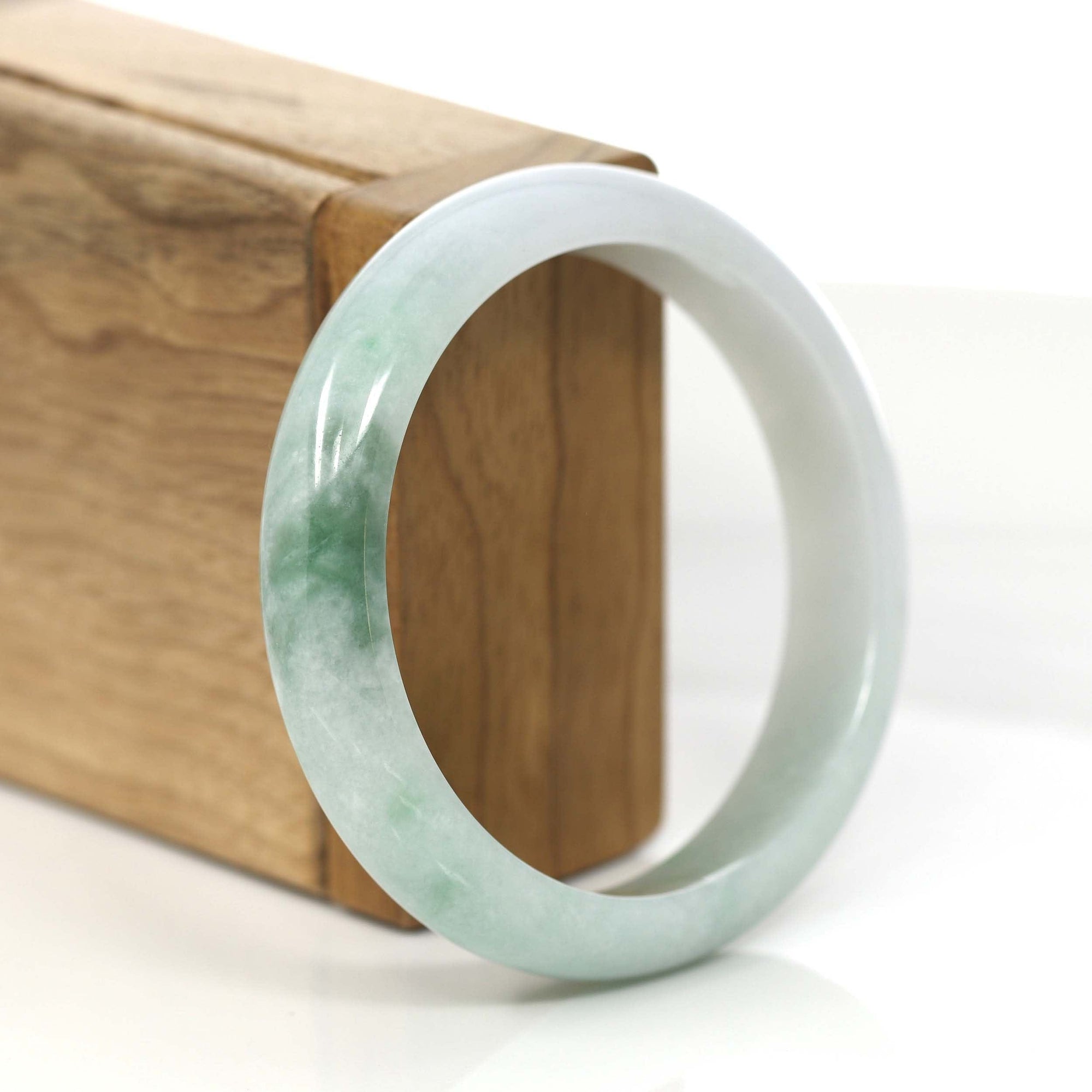 Baikalla Jewelry Jadeite Jade Bangle Bracelet Baikalla Classic Blue- Green Jadeite Jade Bangle Bracelet (58.88 mm) #789