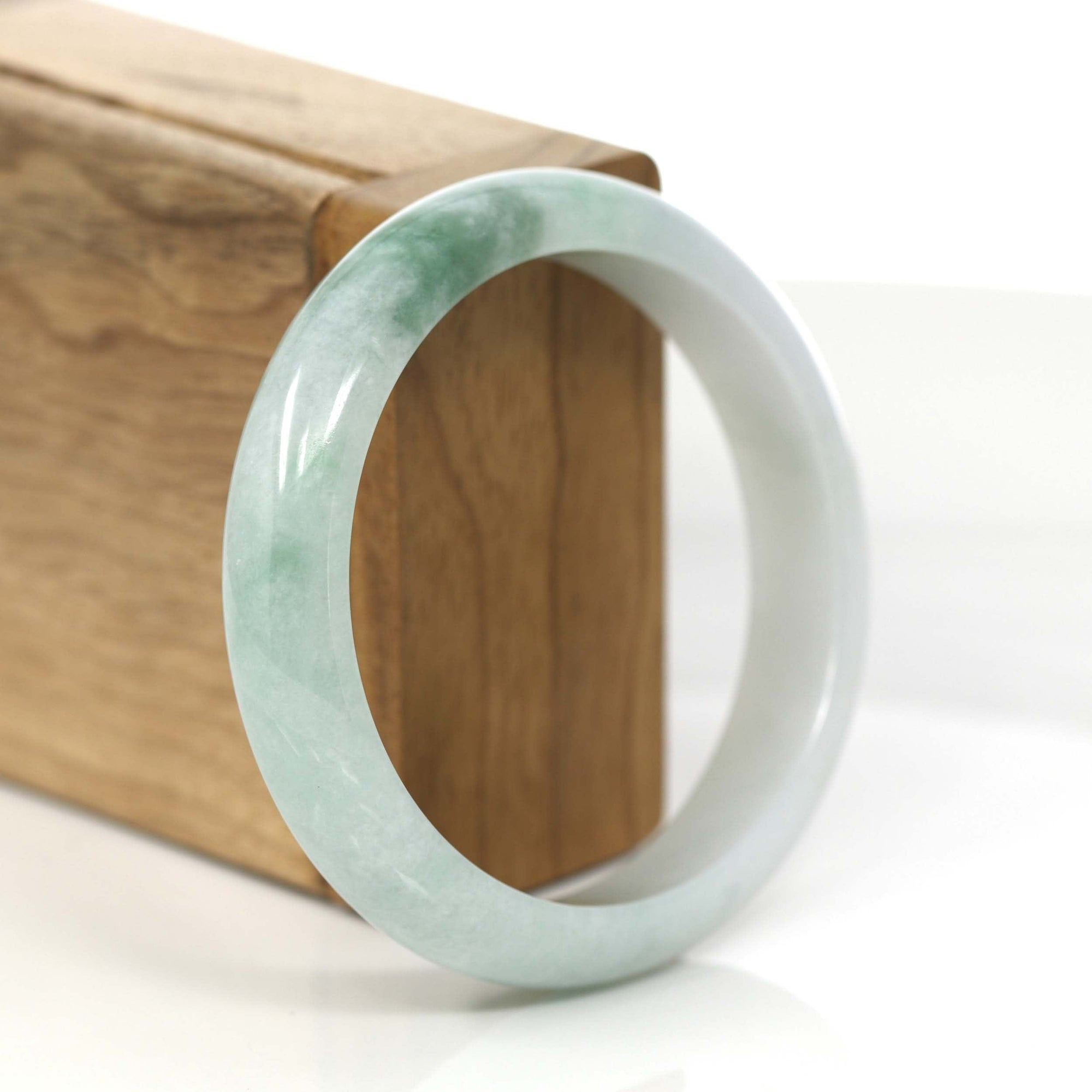 Baikalla Jewelry Jadeite Jade Bangle Bracelet Baikalla Classic Blue- Green Jadeite Jade Bangle Bracelet (58.88 mm) #789