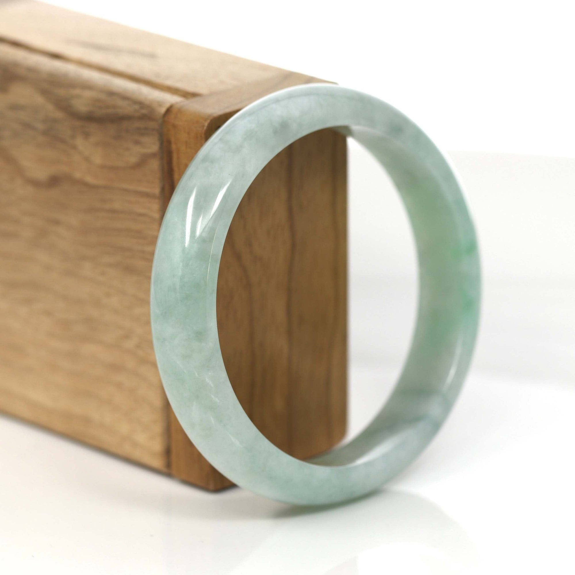 Baikalla Jewelry Jadeite Jade Bangle Bracelet Baikalla Classic Blue- Green Jadeite Jade Bangle Bracelet (58.88 mm) #795