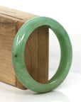 Baikalla Jewelry Jadeite Jade Bangle Bracelet Genuine High-quality Burmese Yellowish Green Jadeite Jade Bangle (57.10 mm) 