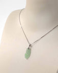 Baikalla Jewelry Jade Pendant Necklace Baikalla "Prosperity Every Year (年年有鱼)" Lucky Fish Carving Pendant Necklace Natural Jadeite Jade JG162