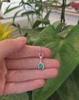 Sterling Silver Freeform Australian Blue Opal Bezel Set Necklace