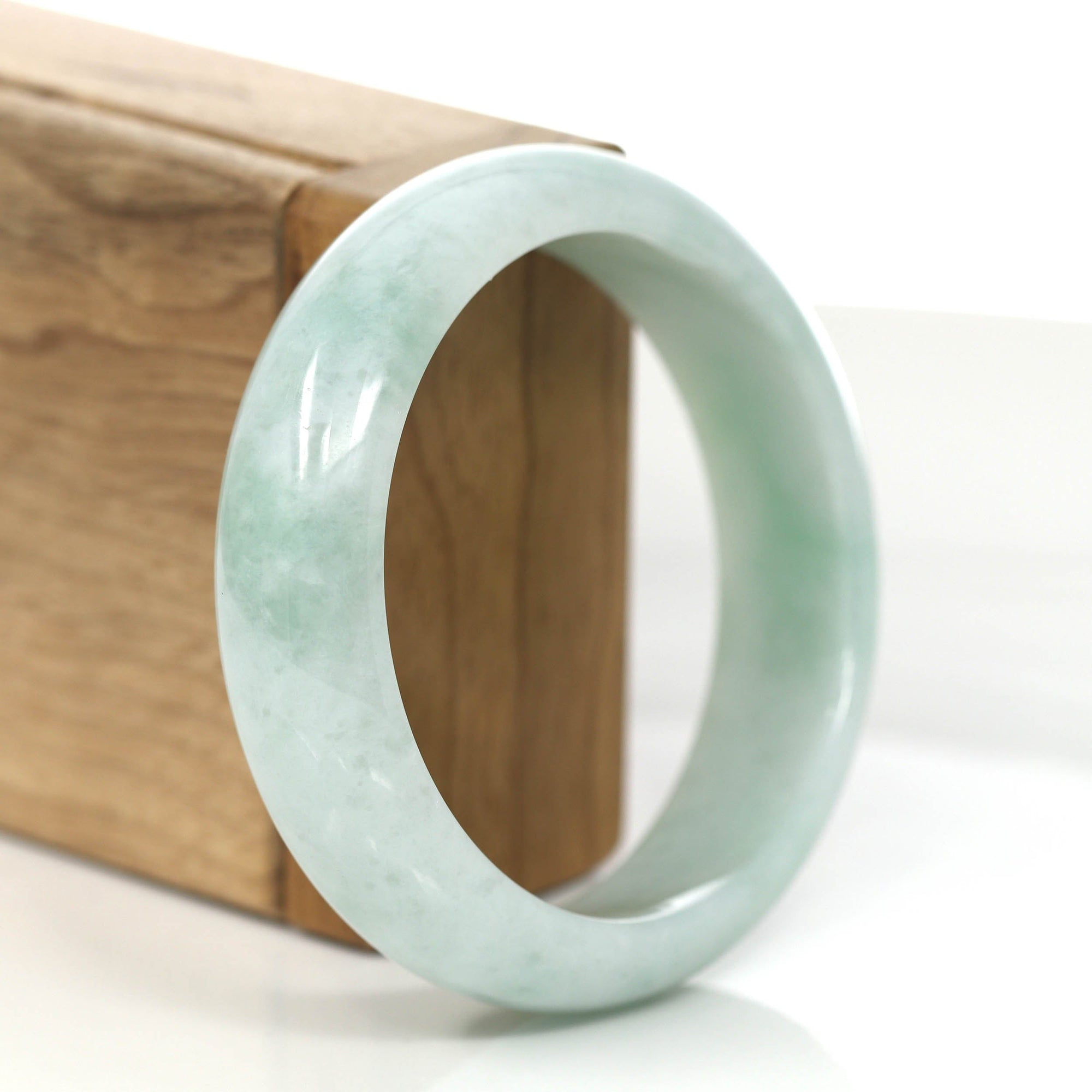 Baikalla Jewelry Jadeite Jade Bangle Bracelet Baikalla Natural Lavender- Green Jadeite Jade Bangle Bracelet (56.24 mm) #847