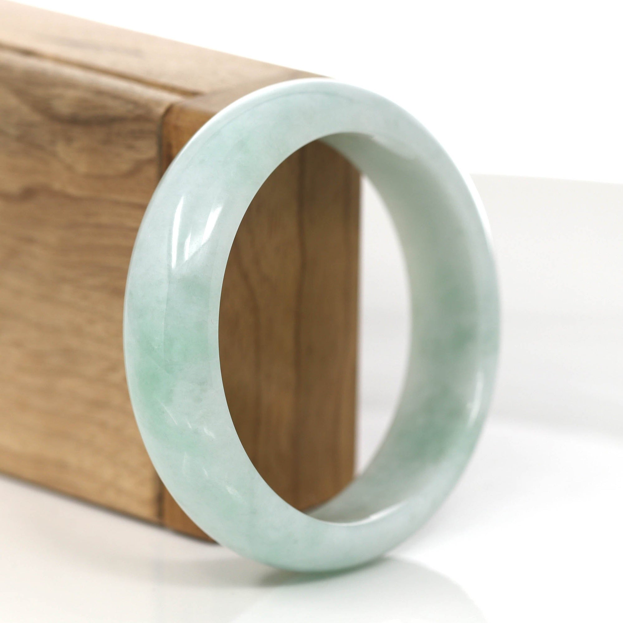 Baikalla Jewelry Jadeite Jade Bangle Bracelet Baikalla Natural Lavender- Green Jadeite Jade Bangle Bracelet (56.24 mm) #847