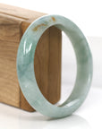 Baikalla Jewelry Jadeite Jade Bangle Bracelet Baikalla "Classic Princess Half Round" Blue- Green Jadeite Jade Bangle (58.62 mm) 