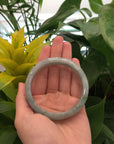 "Classic Real" Genuine Burmese Forest Blue- Green Jadeite Jade Bangle Bracelet (57.28 mm) 