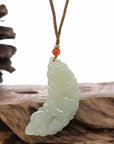 Baikalla Jewelry Jade Pendant Necklace Phoenix Baikalla™ "Dragon & Phoenix" Genuine HeTian White Nephrite Jade Pendant Necklace