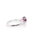 Baikalla Jewelry Gold Sapphire Ring 14k White Gold Purple Garnet Ring