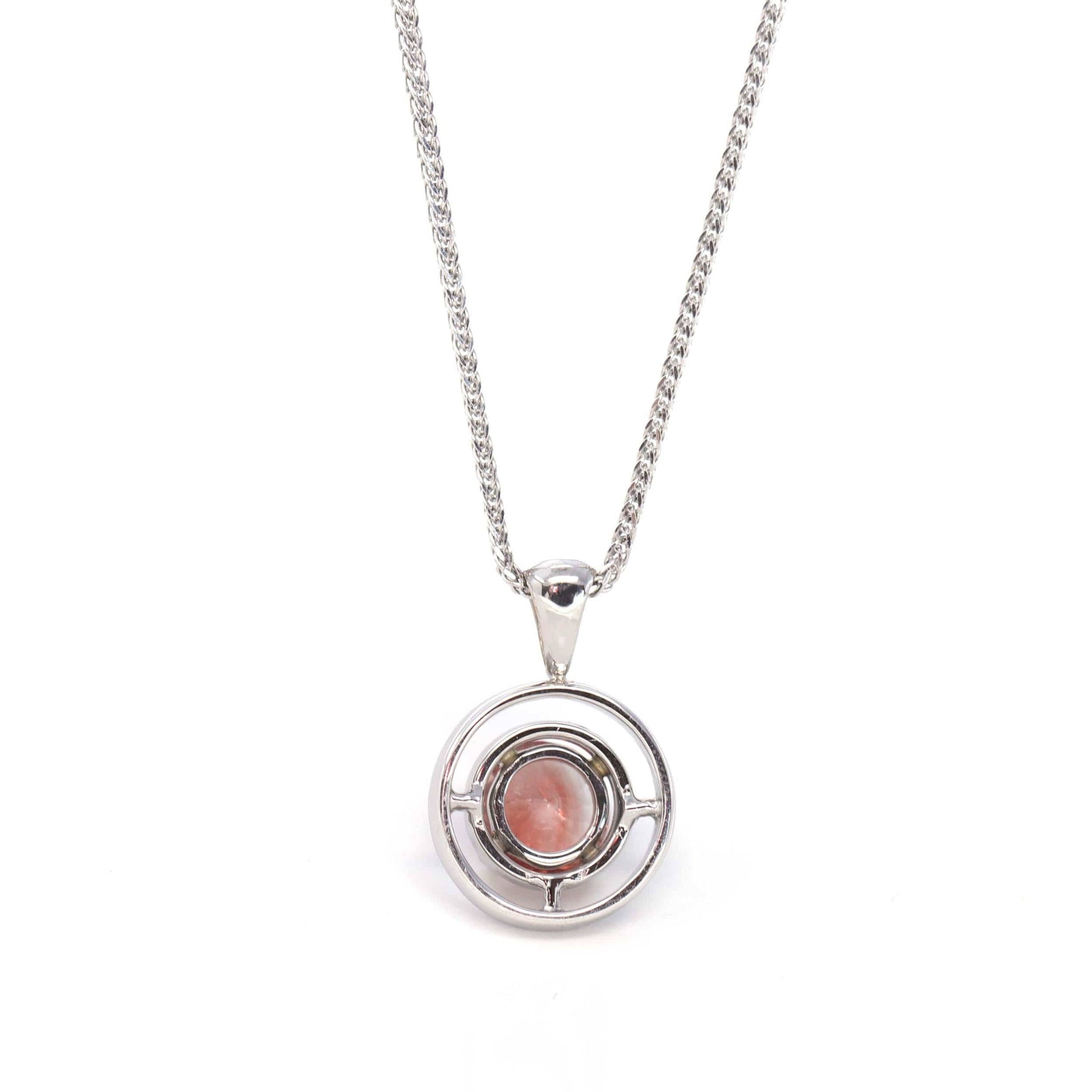 Baikalla Jewelry Gemstone Pendant Necklace 14k White Gold Genuine A Royal Oregon Red Sunstone Pendant Necklace