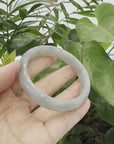 Classic Blue Green Natural Burmese Jadeite Jade Bangle (58.72 mm) 