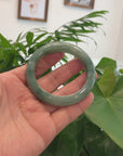 Baikalla Forest Green Classic Real Jadeite Jade Bangle Bracelet (56.51mm) 