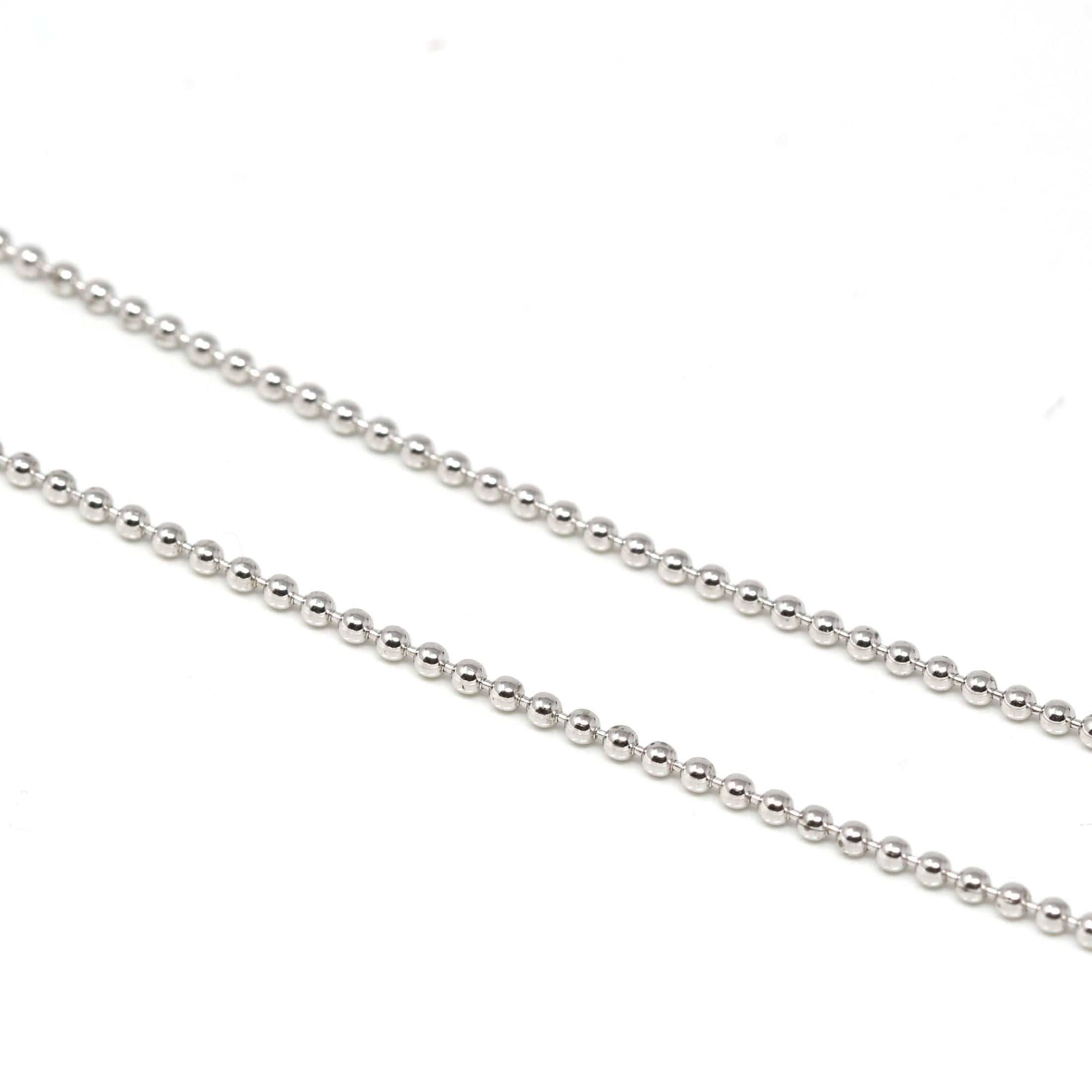 Baikalla Jewelry silver chain Italian Sterling Silver Bead Chain 18 inch