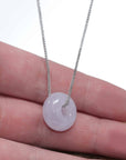 Baikalla Jewelry Jade Pendant Necklace Baikalla "Good Luck Button" Necklace Lavender Jadeite Jade Lucky KouKou Pendant Necklace