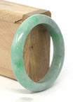 Baikalla Jewelry Jadeite Jade Bangle Bracelet Genuine Burmese Forest Green Jadeite Jade Bangle Bracelet (56 mm) 