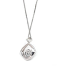 Baikalla Jewelry gemstone jewelry 18k White Gold Necklace With Zircon