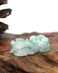 Baikalla Jewelry genuine jadeite carving Genuine Burmese Green Jadeite Jade PiXiu Pendant Necklace