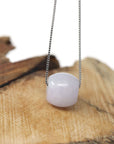 Baikalla Jewelry Jade Pendant Necklace Baikalla™ "Good Luck Button" Necklace Real Lavender Jade Lucky TongTong Donut Pendant Necklace