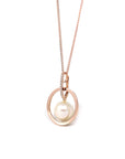 Baikalla Jewelry Gemstone Pendant Necklace 18k White Gold  White Pearl Necklace With CZ