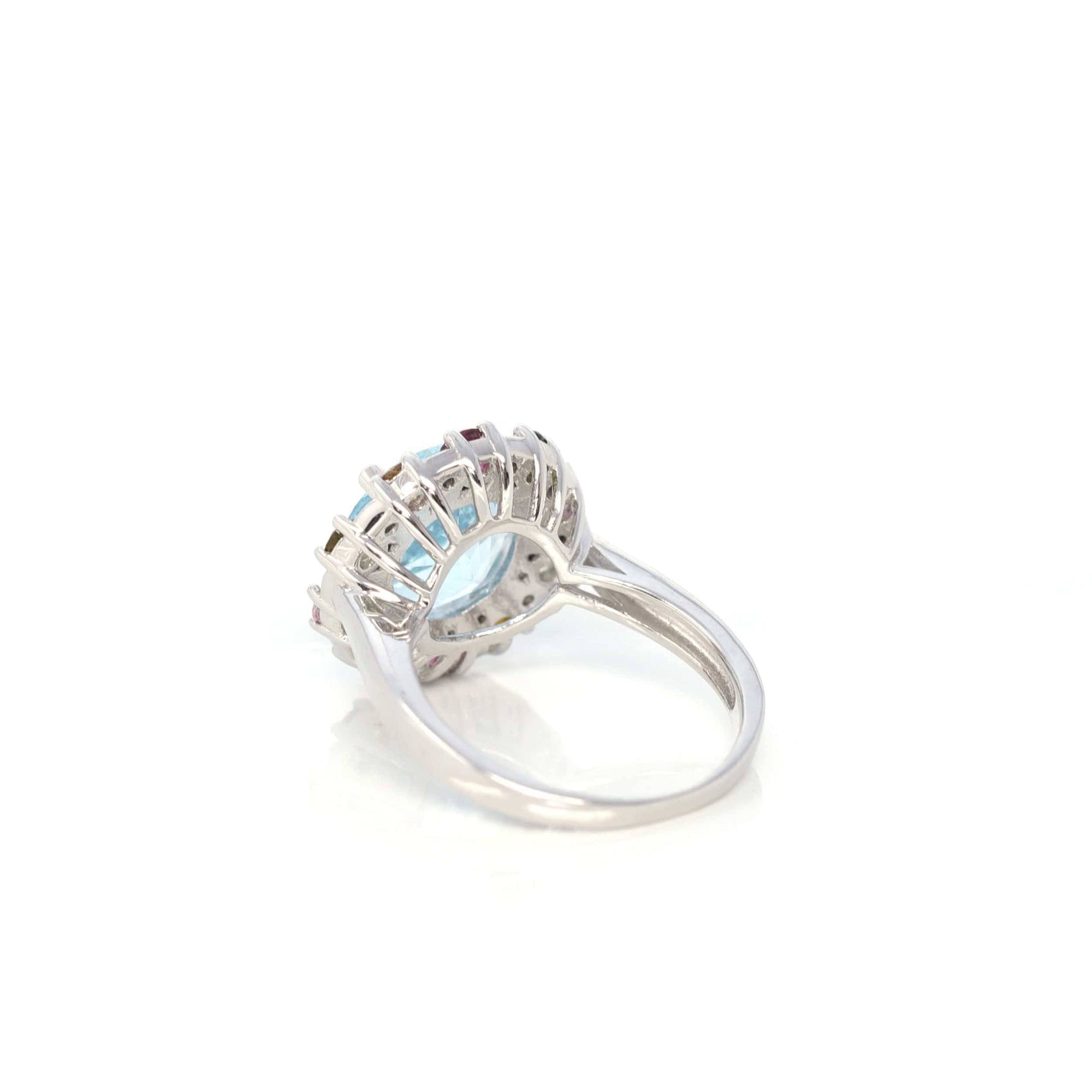 Baikalla Jewelry Gemstone Ring Baikalla™ Sterling Silver Sky Blue Topaz Love Heart Ring