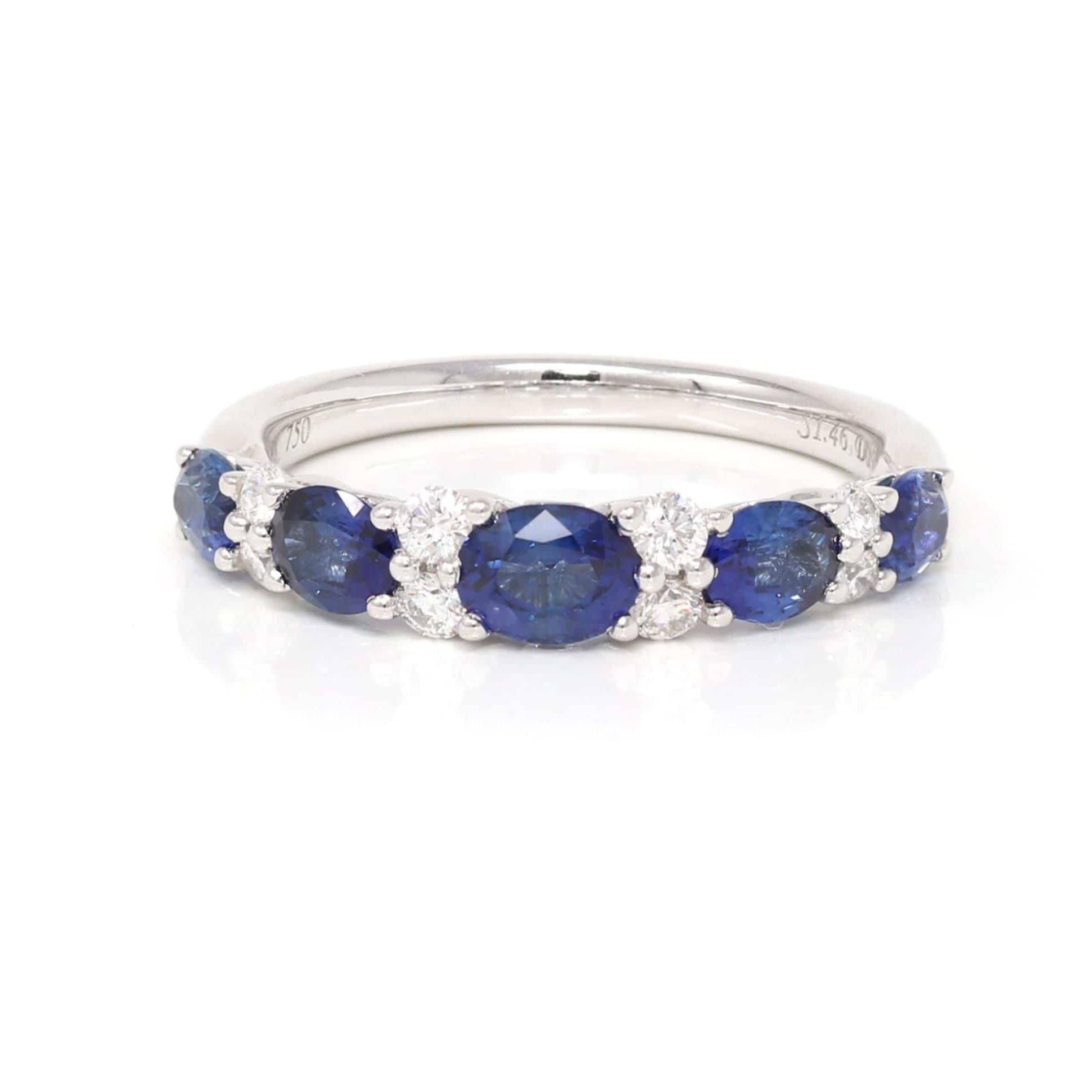 Baikalla Jewelry Baikalla™ &quot;Savannah&quot; Natural Sapphire Channel Set Wedding Band