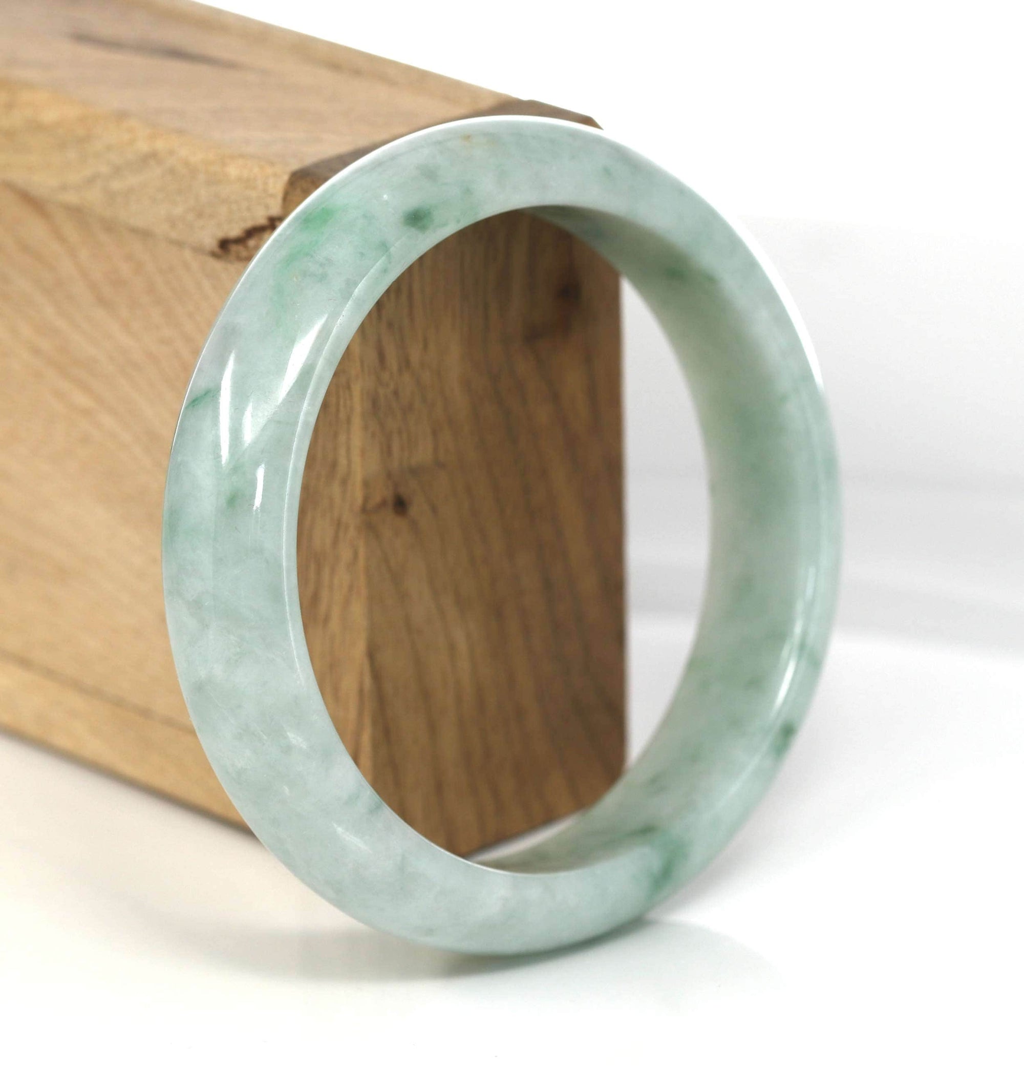 Baikalla Jewelry Jade Bangle Genuine Burmese Green Jadeite Jade Bangle Bracelet ( 58.0 mm) #399